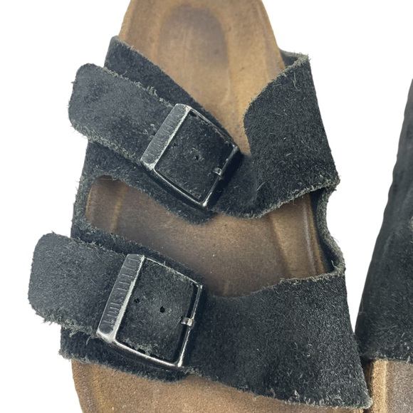 Birkenstock Arizona Suede Leather Sandals Black Size 38 Women’s 7-7.5 - Picture 6 of 15
